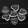 Imagen de 100 PCs Glass Dome Seals Cabochon Heart Flatback Transparent Clear 25mm x 25mm