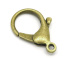 Picture of Zinc Based Alloy Lobster Clasps Antique Bronze 35mm x 25mm, 10 PCs