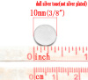 Picture of Silver Tone Super Strong Neodymium Disc Magnets 10mm(3/8"),sold per packet of 10