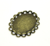 Picture of Iron Based Alloy Bezel Cups Cabochon Settings Oval Antique Bronze (Fits 18mm x 13mm ) 23mm( 7/8") x 18mm( 6/8"), 3 PCs
