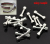 Picture of Zinc Based Alloy Bar For Link Bangle Bracelets Silver Plated 13x3mm, 30 PCs