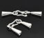 Picture of Silver Plated Necklace/ Bracelet Brass End Caps Clasps 36x5mm(Fit 3mm), sold per packet of 5 sets
