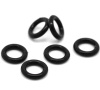 Picture of Rubber Stopper Rings For European Style Bracelets Round Black Dyed About 10mm Dia, Hole: Approx 6mm, 500 PCs