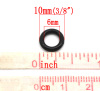 Bild von Gummi Stopper Ring für European Stil Armband Rund Schwarz 10mm D.500 Stück