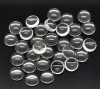 Picture of Transparent Glass Dome Seals Cabochons Round Flatback Clear 8mm( 3/8") Dia, 200 PCs