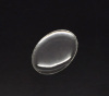 Bild von Klar Oval Harz Selbstklebend Cabochon Glaskuppel Glasstein 18x13mm. Verkauft eine Packung mit 132