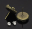Picture of Zinc Based Alloy Ear Post Stud Earrings Cabochon Settings Round Antique Bronze (Fits 13.5mm Dia) 16mm( 5/8") x 15mm( 5/8"), Post/ Wire Size: (21 gauge), 30 PCs