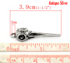 Immagine di Lega di Zinco 3D Charm Ciondoli Uccello Argento Antico Nulla Disegno 3.9cm x 11mm, 20 Pz
