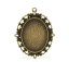 Image de Pendentif en Alliage de Zinc Ovale Bronze Antique (Convenable à Cabochon 40mm x 30mm) 6cm x 4.5cm, 5 PCs