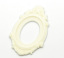 Picture of Resin Cabochon Cameo Frame Settings Open Back Oval Ivory Flower (Fits 40mm x 30mm) 6.8cm x4cm(2 5/8" x1 5/8"), 10 PCs