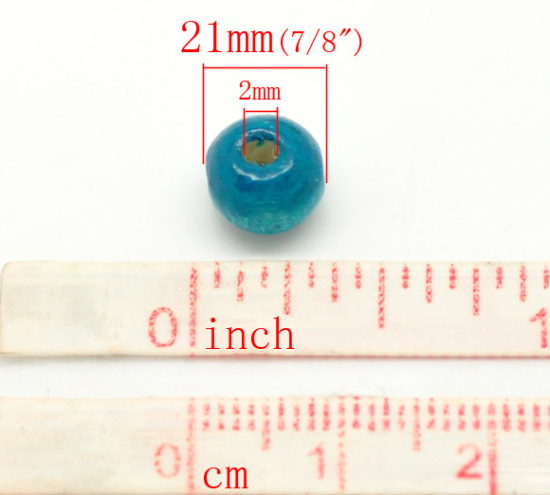 スペーサ ビーズ 円形  ランダムな色 約 8mm x 6mm、 穴：約 2.1mm、 1000 個 の画像