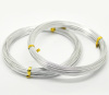 Picture of Silver Plated Aluminum Wire Jewelry Making 1mm, sold per packet of 5 Rolls(Approx 20 M/Roll)