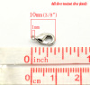 Picture of Zinc Based Alloy Lobster Clasps Silver Tone 10mm x 6mm, 50 PCs