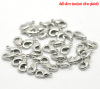 Picture of Zinc Based Alloy Lobster Clasps Silver Tone 10mm x 6mm, 50 PCs