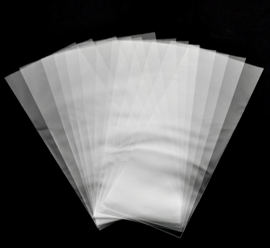Picture of OPP Plastic Open Top Bags Rectangle Transparent 30cm x12cm(11 6/8" x4 6/8"), 100 PCs