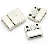 Imagen de Corchetes Magnéticos Rectángulo de Plata Antigua 21mm x 16mm, 5 Juegos