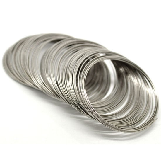 Picture of Silver Tone Memory Beading Wire 65mm-70mm Dia. sold per packet of 200 loops