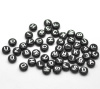 Picture of Acrylic Spacer Beads Round Black At Random Mixed Alphabet/ Letter About 7mm Dia, Hole: Approx 1mm, 1000 PCs