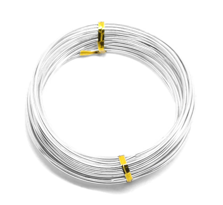 Imagen de Hilos Aluminio,Argentado,2.0mm Diámetro 1 Rollo (aprox 10 M/Rollo)