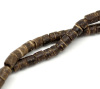 Picture of 4 Strands Natural Coconut Wood Column Loose Beads 4mm Dia. 58cm long