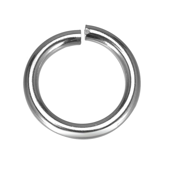 Image de 100 Anneaux de Jonction Ouvert Acier inoxydable Argent mat 15mm