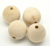 Bild von Naturell Ball Holz Perlen Beads 30mm,verkauft eine Packung mit 20