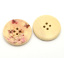 Immagine di Legno Bottone da Cucire ScrapbookBottone Tondo Multicolore Quattro Fori Farfalla Disegno 3cm Dia, 30 Pz