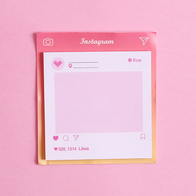 Picture of Paper Memo Sticky Note Pink Square 10cm x 10cm, 1 Piece (Approx 1PCs)