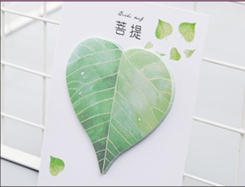 Picture of Paper Memo Sticky Note Green Leaf 11.5cm x 9cm, 1 Copy (Approx 1PCs)