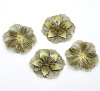 Bild von Bronzefarben Filigran Blume Verbinder 5.5x4.8cm(für SS10 Strass),verkauft eine Packung mit 10