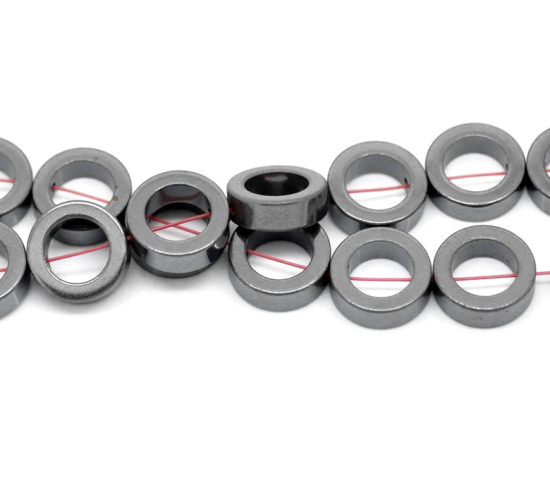 Picture of 2 Strands Hematite Circle/ Ring Beads 12mm(1/2")
