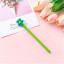 Bild von ABS Plastik Gelschreiber Grün Blumen 17cm, 1 Stück