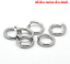 Immagine di 200 Pz 9mm Dia, 1.5mm(15 misura) 304 Acciaio Inossidabile Aperto Stile Anello di Salto Tono Argento Tondo