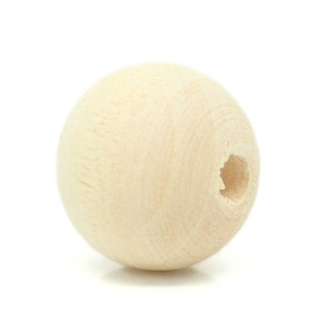 Деревянные Бусины Круглые, Естественный цвет 12мм x 12мм, 2.8мм, 2000 ШТ