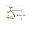 Picture of Brass Hammered Pendants Blank Stamping Tags Circle Ring Original Color Unplated 3.3cm(1 2/8") Dia, 20 PCs                                                                                                                                                     