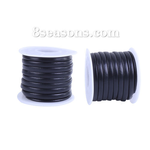 Imagen de Cuerda PU de Negro 5mm Diámetro, 1 Rollo (Aprox 5 M/Rollo)