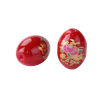 Picture of Glass Beads Oval Orange-red Flower Pattern About 14mm x 10mm, Hole: Approx 1mm, 10 PCs