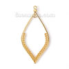 Picture of Zinc Based Alloy Pendants Leaf Gold Plated Circle 55mm(2 1/8") x 27mm(1 1/8"), 20 PCs