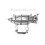 Picture of Zinc Based Alloy Steampunk Connectors Spaceship Dirigible Antique Silver Color 50mm x 34mm, 5 PCs