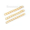 Picture of Iron Based Alloy Extender Chain For Jewelry Necklace Bracelet Gold Plated 5cm(2") long, 200 PCs