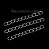 Picture of Iron Based Alloy Extender Chain For Jewelry Necklace Bracelet Silver Tone 5cm(2") long, 200 PCs