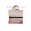 Imagen de Fianza bufanda Acrílico de Cilíndrico , Oro Color de Rosa Claro 24mm x 19mm, 20 Unidades