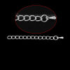 Picture of Iron Based Alloy Extender Chain For Jewelry Necklace Bracelet Silver Plated Drop 6cm(2 3/8") long, Usable Chain Length: 5cm, 50 PCs