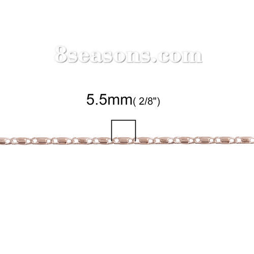 Bild von Messing DE Gaulle Kette Rosegold 5.5x1.6mm, 5 Meter                                                                                                                                                                                                           