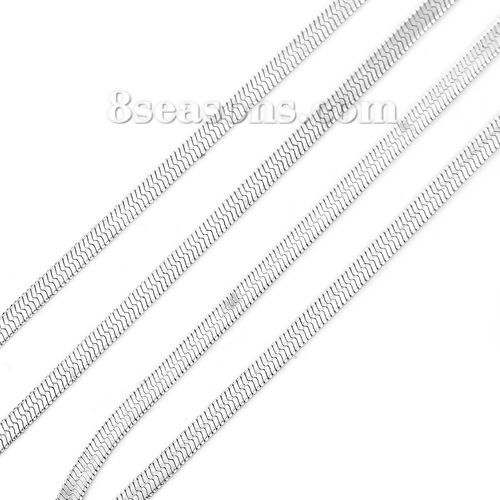 Picture of Stainless Steel Snake Chain Silver Tone 2.5mm( 1/8"), 3 M