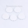 Picture of Three-ply Board Embellishments Scrapbooking Biscuit Flower White 21mm( 7/8") x 21mm( 7/8"), 100 PCs