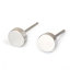 Image de Boucles d'Oreilles Puces en 304 Acier Inoxydable Argent Mat Rond 5mm Dia. (21 gauge) 1 Paire