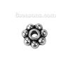 Picture of Zinc Based Alloy Spacer Beads Christmas Snowflake Antique Silver Color 6mm x 6mm, Hole: Approx 1.5mm, 300 PCs