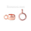 Picture of Zinc Based Alloy Bail Beads Round Rose Gold 9mm x 6mm, 200 PCs