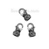 Picture of Zinc Based Alloy Lobster Clasp Findings Antique Silver Color ( Fits 6mm Cord ) 17mm x 10mm 11mm x 9mm, 5 Sets